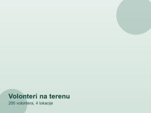 Volonteri na terenu — 200 volontera, 4 lokacije