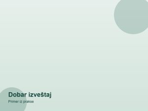 Dobar izveštaj